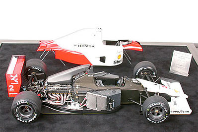 plastic model cars,plastic model car,McLaren MP4/6 Honda Racecar GP F1 Formula -- Plastic Model Car Kit -- 1/12 Scale -- #89721